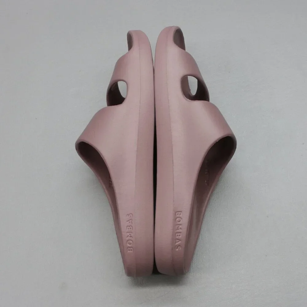 Bombas Ladies 8 Friday Slides Dusty Rose Pink Sandals Slip-on Mules 2-strap Shoe - Picture 12 of 12